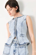 Load image into Gallery viewer, Braided Denim Vest