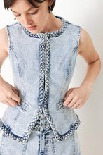 Load image into Gallery viewer, Braided Denim Vest