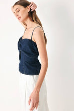 Load image into Gallery viewer, Twistline Denim Top