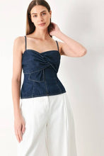 Load image into Gallery viewer, Twistline Denim Top