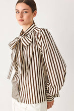 Load image into Gallery viewer, Caramel Ribbon Blouse