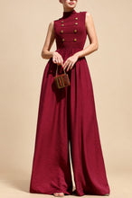 Load image into Gallery viewer, Bordeaux Napoleon Jumpsuit