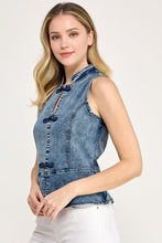 Load image into Gallery viewer, Denim Lotus Top