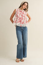 Load image into Gallery viewer, Rosette Eyelet Top