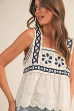 Load image into Gallery viewer, Porto Eyelet Top