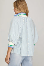 Load image into Gallery viewer, Varsity Blue Top