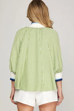 Load image into Gallery viewer, Varsity Green Top