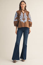 Load image into Gallery viewer, Brown Baroque Top