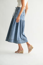 Load image into Gallery viewer, Laced Up Indigo Skirt