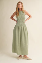 Load image into Gallery viewer, Olive Gingham Maxi