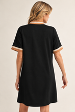 Load image into Gallery viewer, Black Varsity Dress