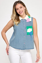 Load image into Gallery viewer, Denim Doodle Top