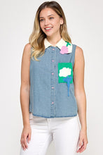 Load image into Gallery viewer, Denim Doodle Top