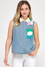 Load image into Gallery viewer, Denim Doodle Top
