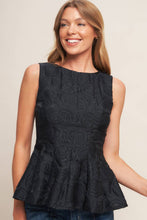 Load image into Gallery viewer, Black Rose Peplum