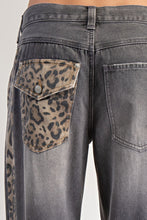 Load image into Gallery viewer, Leopard Side Jeans