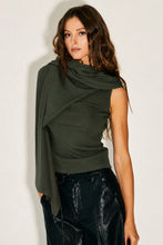 Load image into Gallery viewer, Olive Cape Remix Top