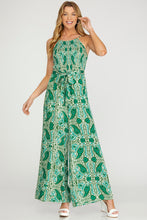 Load image into Gallery viewer, Emerald paisley jumpsuit
