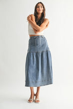 Load image into Gallery viewer, Laced Up Indigo Skirt
