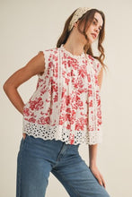 Load image into Gallery viewer, Rosette Eyelet Top