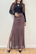 Load image into Gallery viewer, Cacao Fringe Skirt