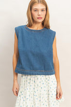 Load image into Gallery viewer, Boxline Denim Top