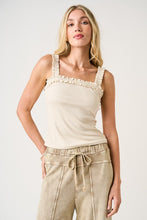 Load image into Gallery viewer, Almond Ruffle Tank