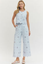 Load image into Gallery viewer, Daisy Sky Eyelet Pant