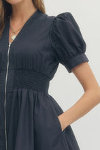Load image into Gallery viewer, Zipline Navy Dress