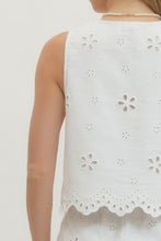Load image into Gallery viewer, Daisy Pearl Eyelet Top