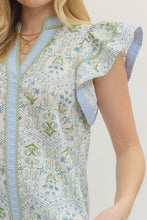 Load image into Gallery viewer, Blue Tapestry Top