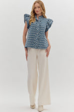 Load image into Gallery viewer, Denim Rufflefield Top