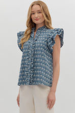 Load image into Gallery viewer, Denim Rufflefield Top