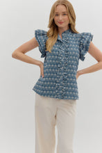 Load image into Gallery viewer, Denim Rufflefield Top