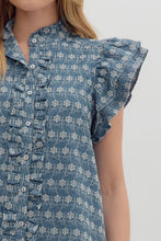 Load image into Gallery viewer, Denim Rufflefield Top