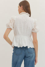 Load image into Gallery viewer, Blanc Eyelet Top