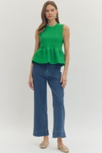 Load image into Gallery viewer, Verde Peplum Knit Top