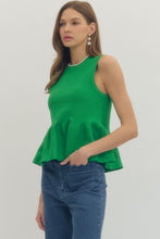 Load image into Gallery viewer, Verde Peplum Knit Top