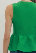 Load image into Gallery viewer, Verde Peplum Knit Top