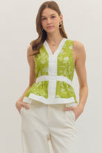 Load image into Gallery viewer, Lime Flora Top