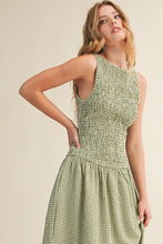 Load image into Gallery viewer, Olive Gingham Maxi