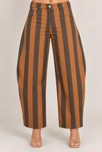 Load image into Gallery viewer, Copper Stripe Barrel Pants

