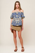 Load image into Gallery viewer, Azulejo Off-Shoulder Top
