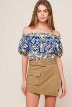 Load image into Gallery viewer, Azulejo Off-Shoulder Top
