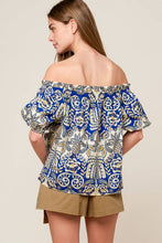 Load image into Gallery viewer, Azulejo Off-Shoulder Top

