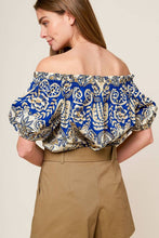 Load image into Gallery viewer, Azulejo Off-Shoulder Top
