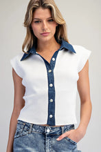 Load image into Gallery viewer, Indigo Trim Knit
