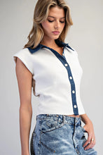 Load image into Gallery viewer, Indigo Trim Knit
