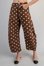 Load image into Gallery viewer, Mocha Dot Barrel Jeans
