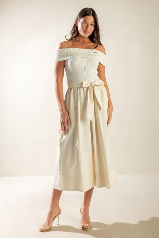 Elodie Off-Shoulder Midi